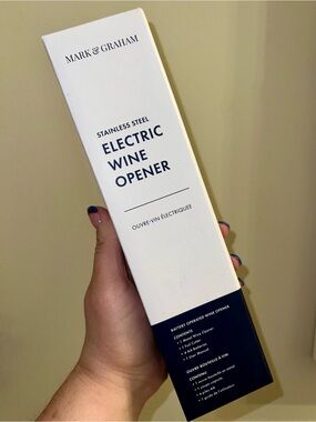 Mark & Graham Electric Wine Opener Stainless Steel - NWT